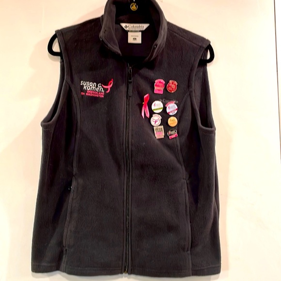 Columbia Breast Cancer Awareness fleece vest - Picture 1 of 7